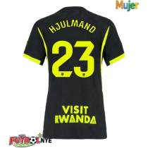 Camiseta Atletico Madrid Morten Hjulmand #23 Visitante Equipación para mujer 2026-27 manga corta